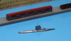Submarine "Type XXIII" silver coloured (1 p.) GER 1945 Historia Navalis HN 732 painted scale 1/500
